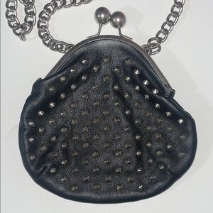 Betsey Johnson Black Studded Chain Bag